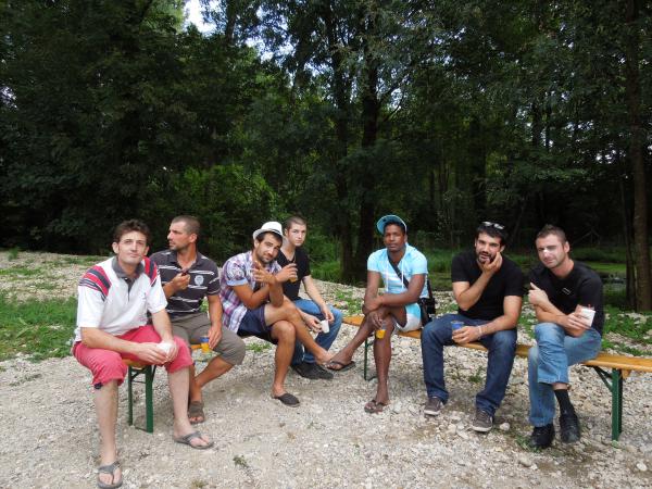 Christophe, Alex B., Max COHU, son frère, Fabien CHAVERNOZ, Nico et Johan LAFAVERGE.
