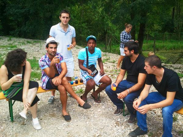 Alexandra, Max COHU, son frère, Max COCHIN, Nico et Fabien.
